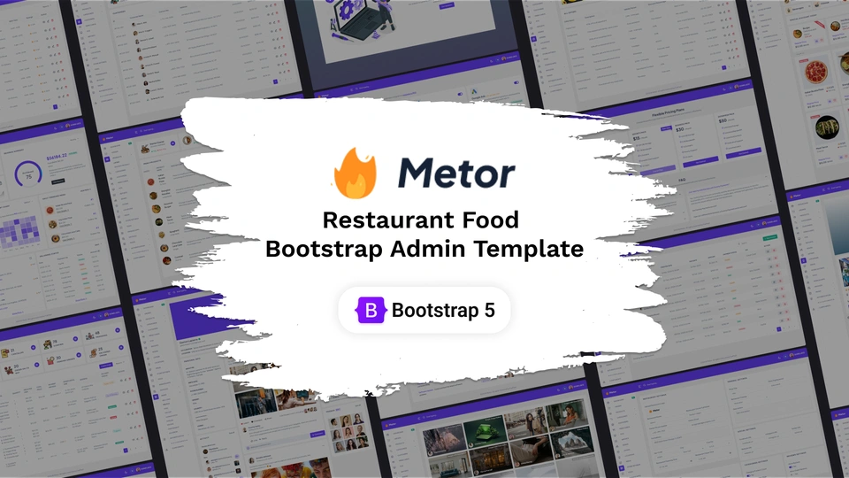 Metor - Restaurant POS Food Admin Dashboard Template