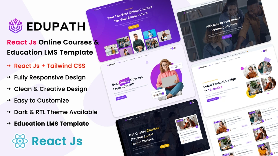 Edupath - React Online Courses & Education LMS Template