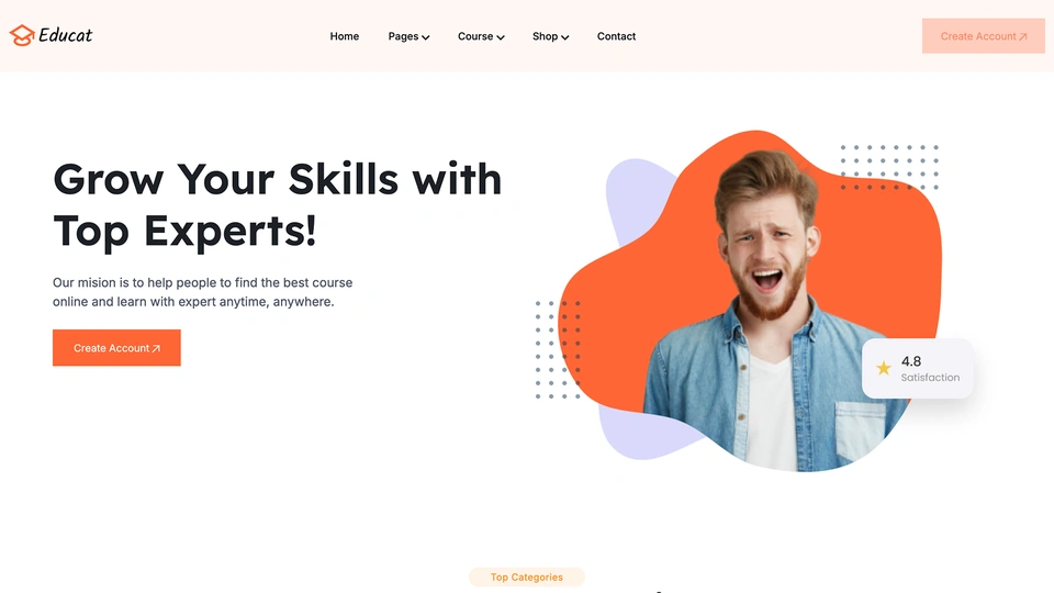 Educat - Education Learning Course HTML Website Template