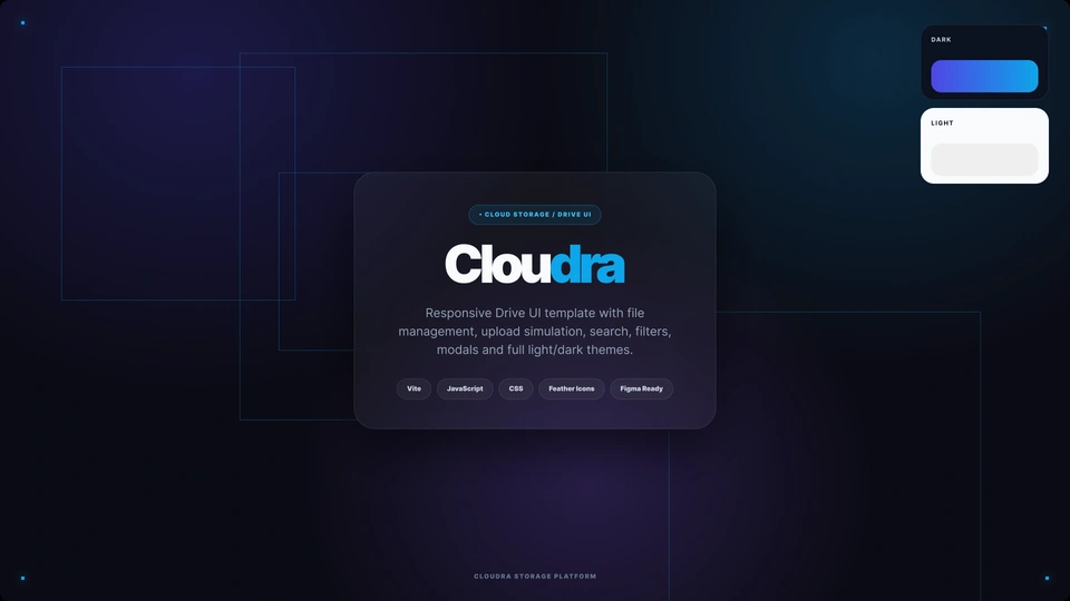 Cloudra - Cloud Storage HTML Template