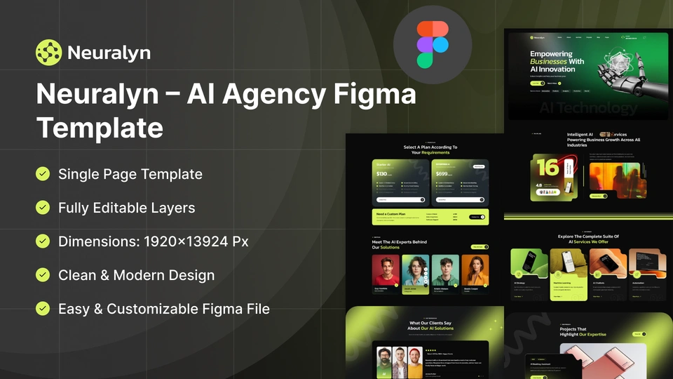 Neuralyn - AI Agency & Automation Figma Template