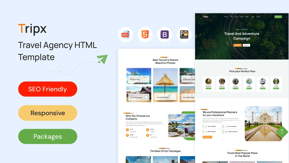 Tripx - Hotel and Travel Booking HTML Template