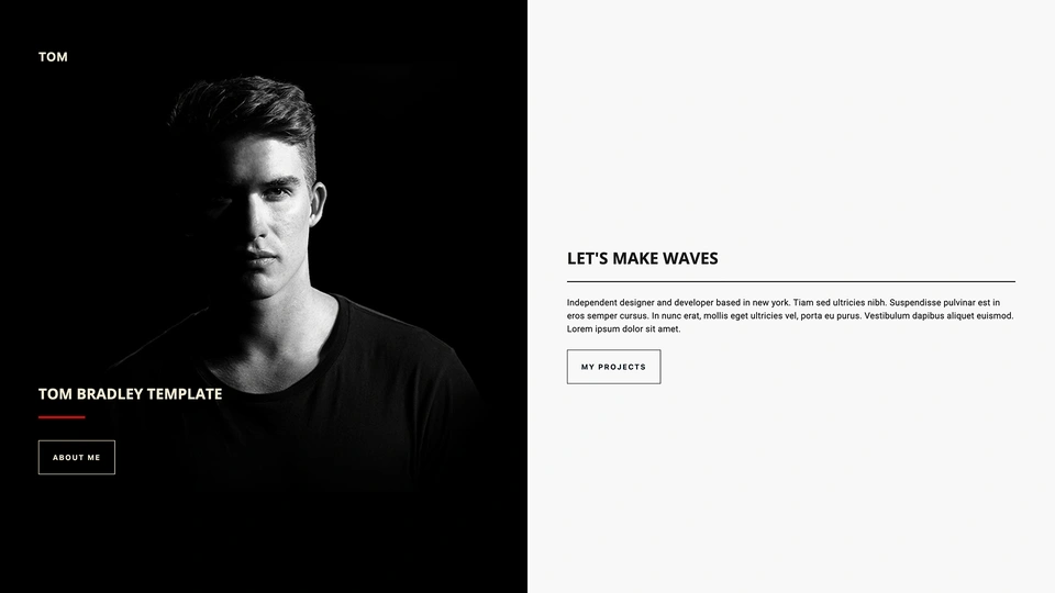 Bradley - Page Transition, Vcard, CV, Portfolio HTML Template