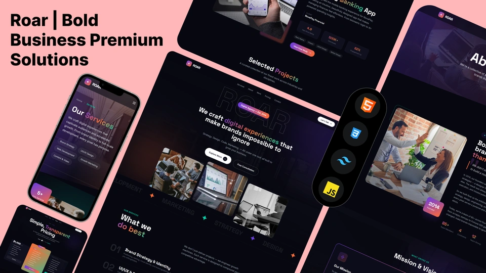 Roar - Premium Business Presentation HTML Template