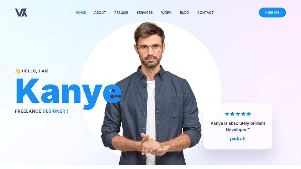 Kanye - React Personal Portfolio Template