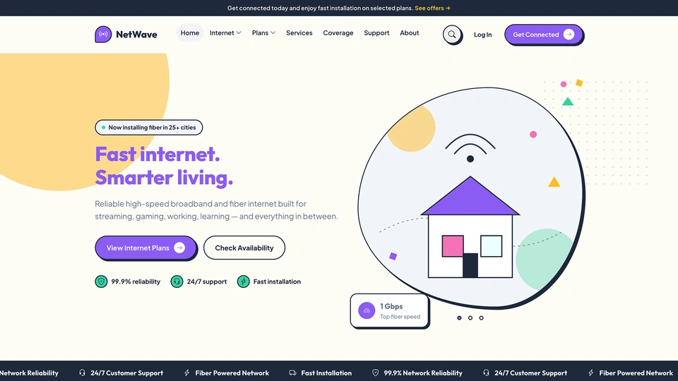 NetWave - Broadband & Internet Services HTML Template