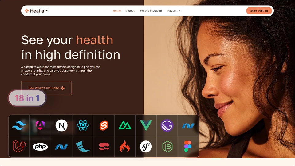 Healia - Medical & Healthcare Website Tailwind CSS 4 Template Bundle