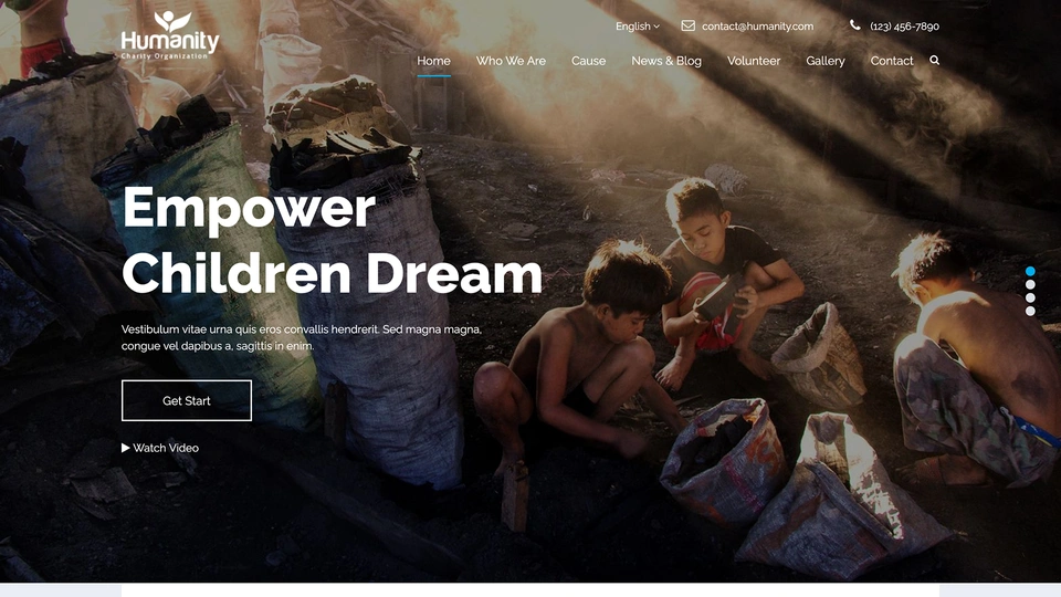 Humanity - Non-Profit Charity Template