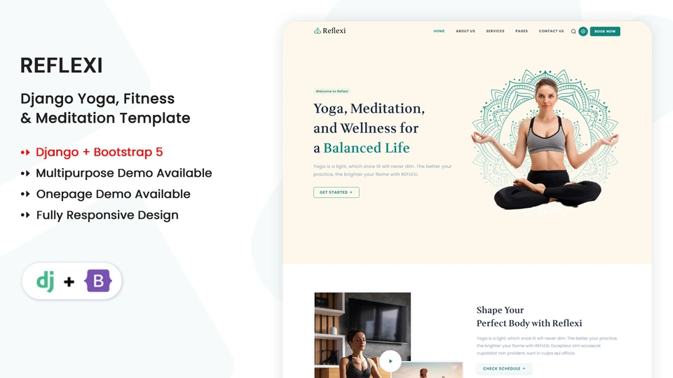 Reflexi - Django Multipurpose Yoga, Fitness & Meditation Template