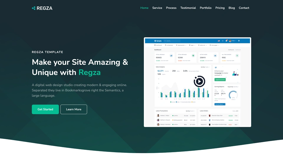 Regza - Landing Page Template