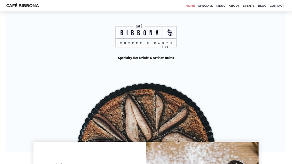 Cafe Bibbona - Bakery Template