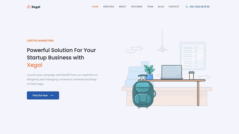 Xegal - Angular Landing Page Template