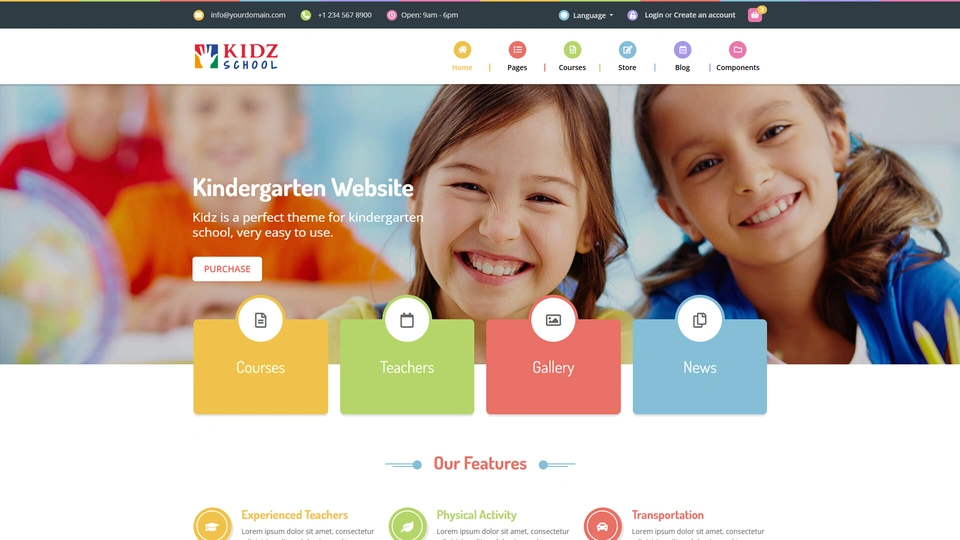 Kidz - Multipurpose Children Kids Template