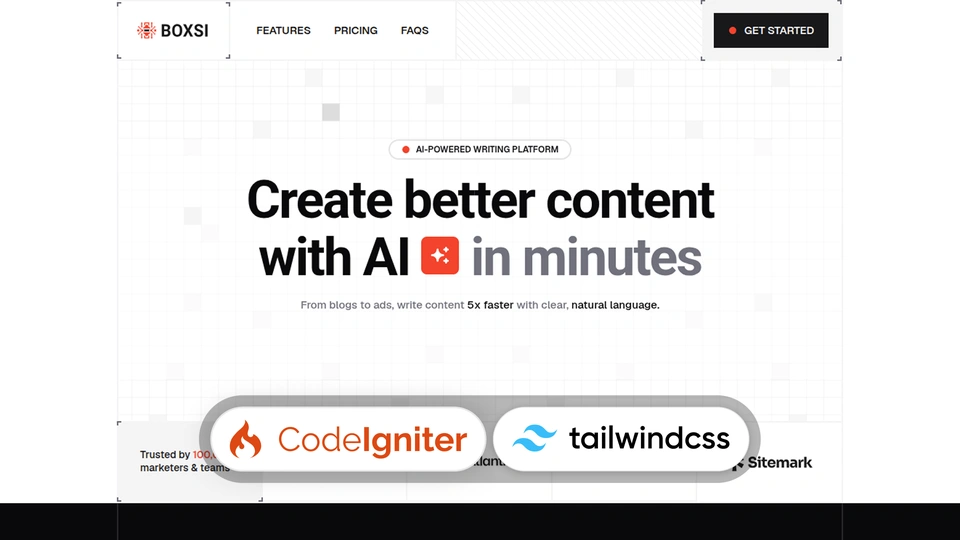 Boxsi - AI Agency CodeIgniter 4 & Tailwind CSS 4 Website Template