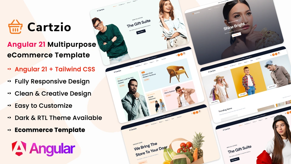 Cartzio - Angular 21 Fashion Store eCommerce Template