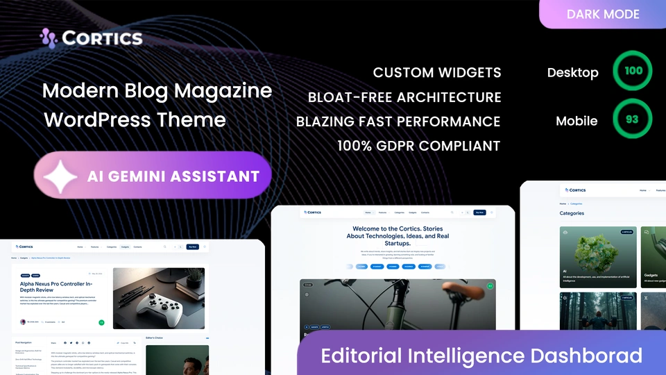 Cortics - Modern Thematic Blog & Magazine WordPress Theme