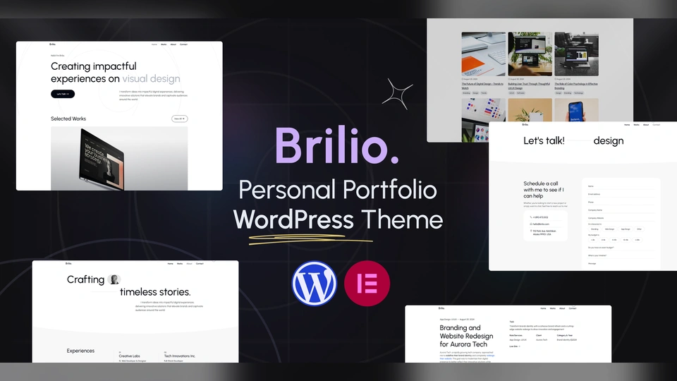 Brilio - Personal Portfolio WordPress Theme