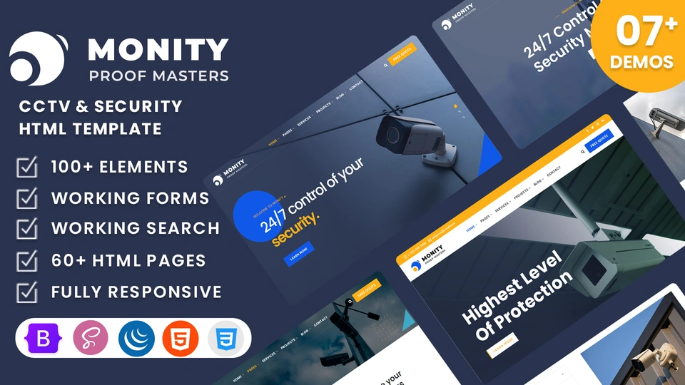 Monity - CCTV & Security HTML Template