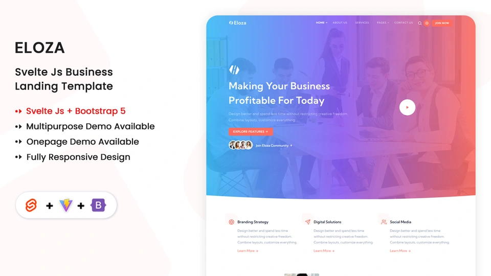 Eloza - Svelte Multipurpose Business & Corporate Template