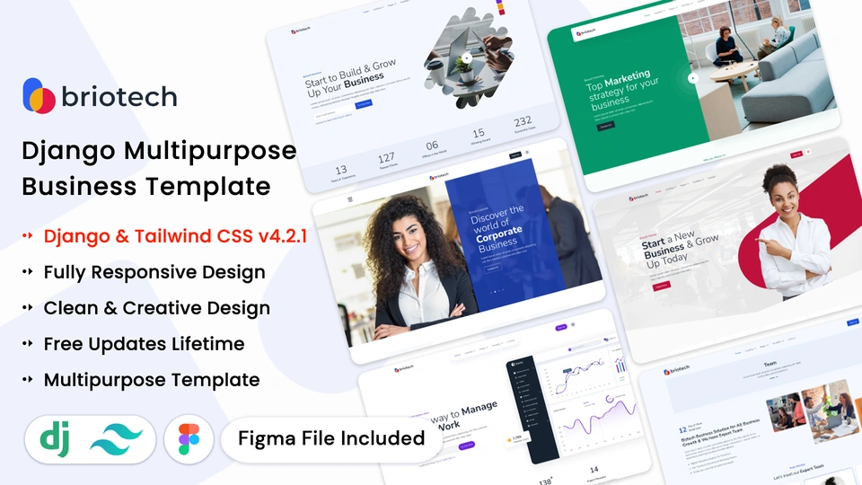 BrioTech - Django Multipurpose Business Website Template