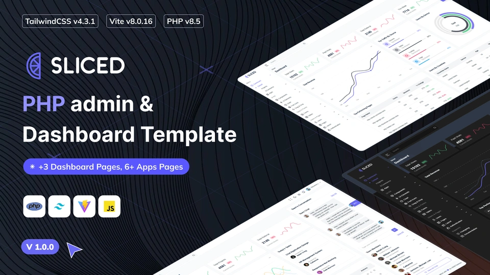 Sliced - PHP & TailwindCSS Admin & Dashboard Template