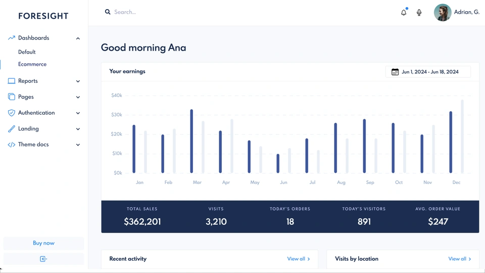 Foresight - Bootstrap 5 Admin with Landing