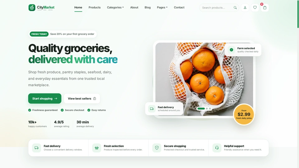 CityMarket - eCommerce HTML Template with Admin Dashboard & RTL