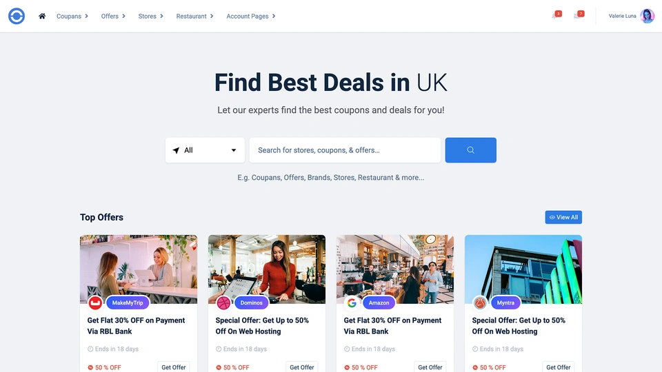 Mandeal - Coupons, Deals & Discounts HTML Template