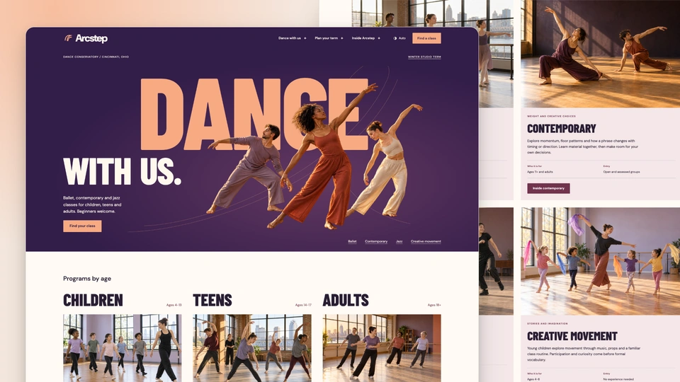 Arcstep - Dance Conservatory HTML Website Template
