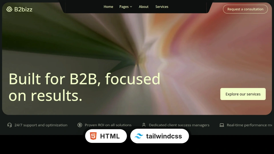 B2Bizz - B2B Business & Consulting Tailwind CSS Template