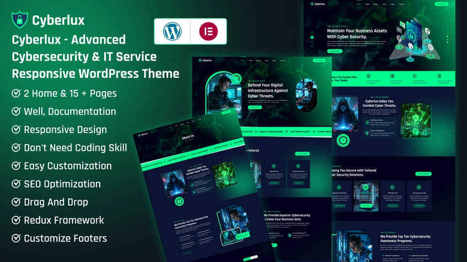 Cyberlux - Advanced Cybersecurity & IT Service Responsive WordPress Theme