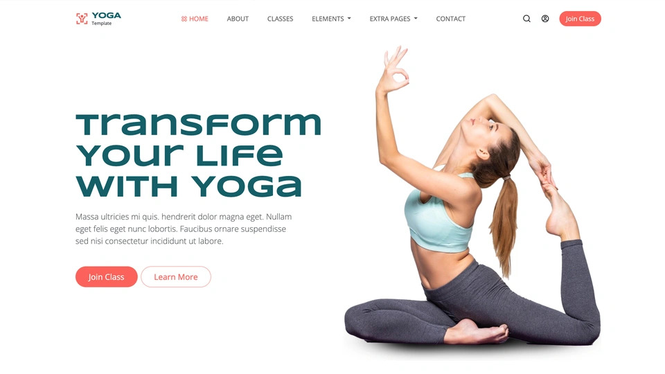 Yogi - Yoga & Meditation Website Template