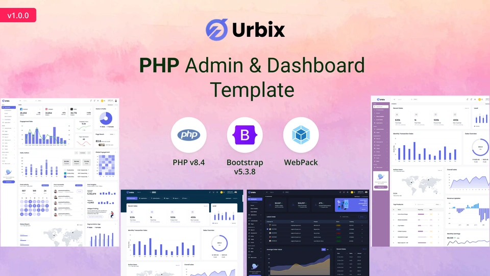Urbix - PHP Admin & Dashboard Template