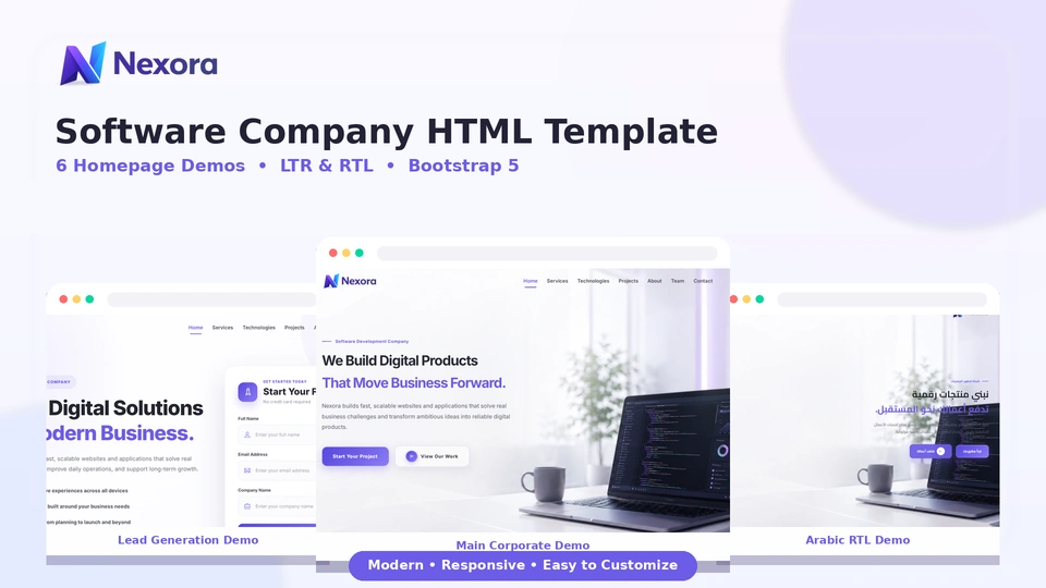 Nexora - Software Company Bootstrap 5 HTML Template
