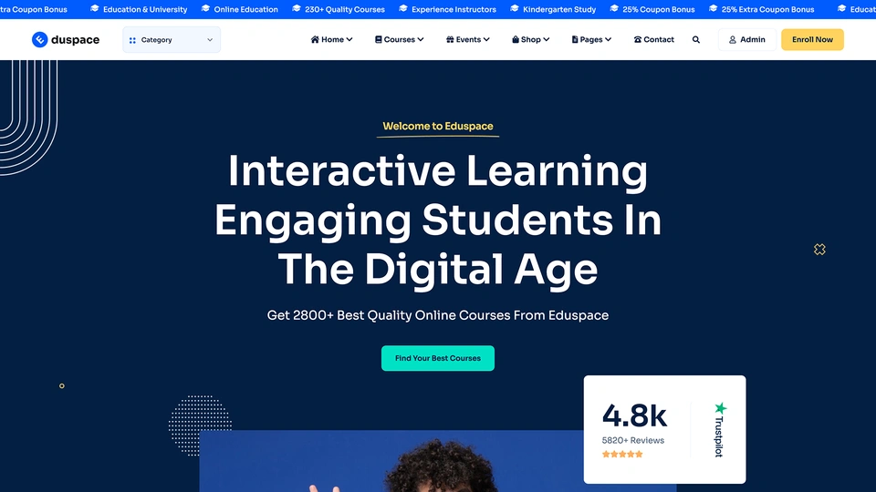 Eduspace - Education & Online Course React JS Template