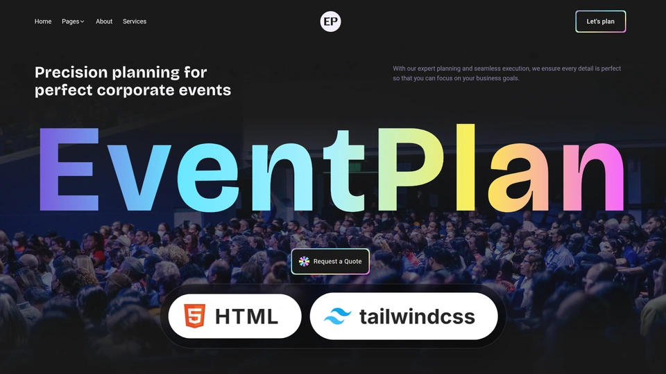 Eventplan - Event Planner Tailwind CSS 4 HTML Template