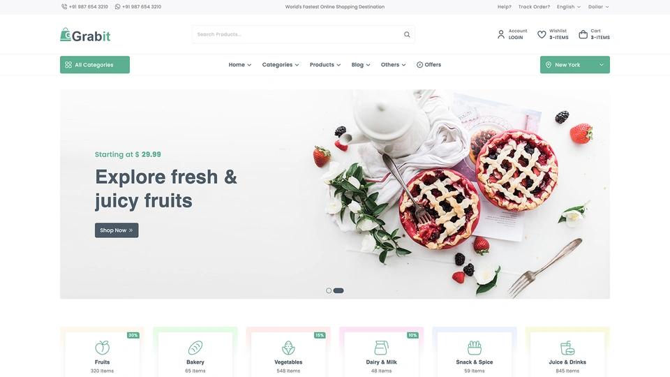 Grabit - Tailwind CSS Multipurpose eCommerce Template