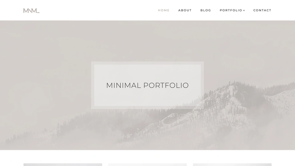 MNML - Minimal Portfolio Template