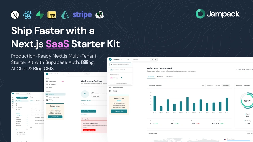 Jampack SaaS - Next.js SaaS Starter Kit With AI Chat & Billing