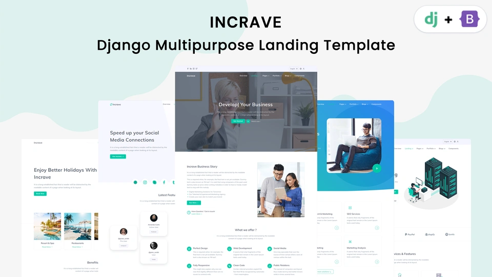 Incrave - Django Multipurpose Landing Template