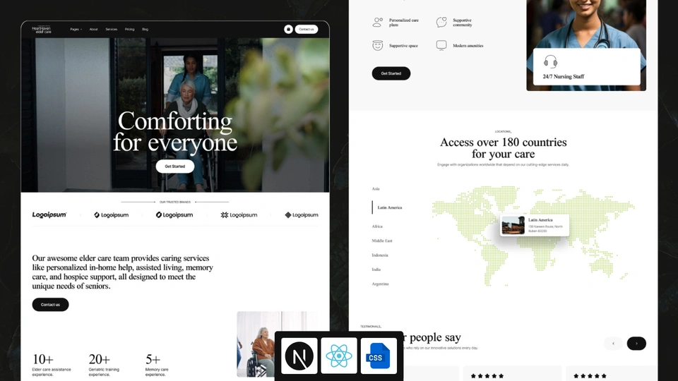 Oldage - Next.js 16 Elderly Care, Doctor and Medical Template