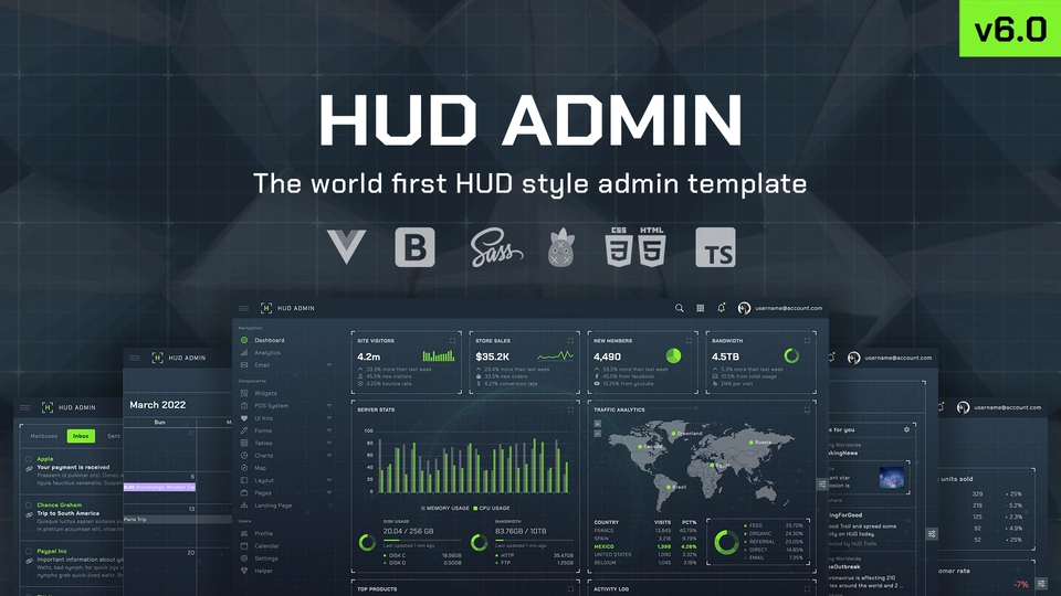 HUD - Vue 3 Bootstrap 5 Admin Template