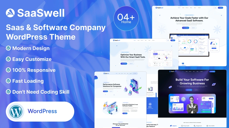 SaaSwell - SaaS, Software & Startup Business Responsive WordPress Theme
