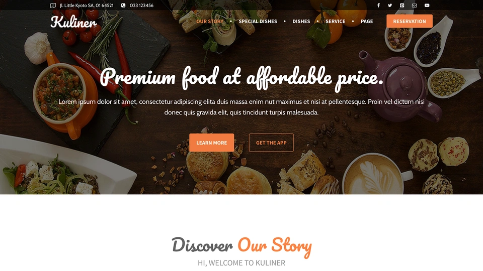 Kuliner - Restaurant Landing Page