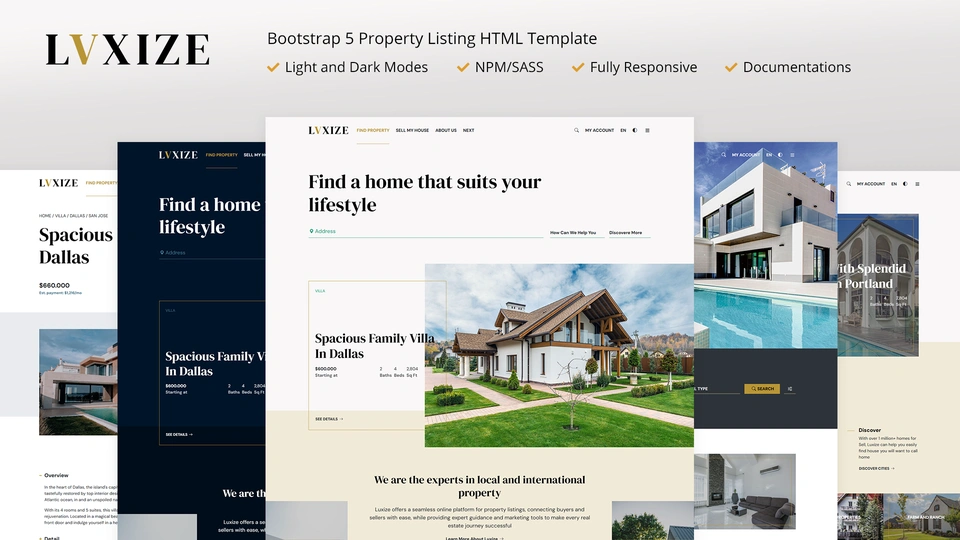 Luxize Property - Bootstrap 5 Luxury Property Listing