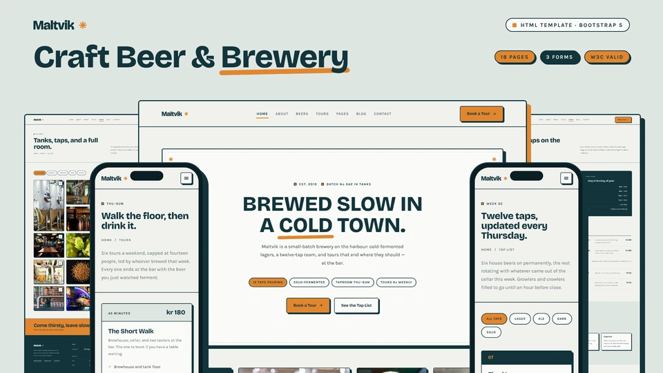 Maltvik - Craft Beer & Brewery HTML Template