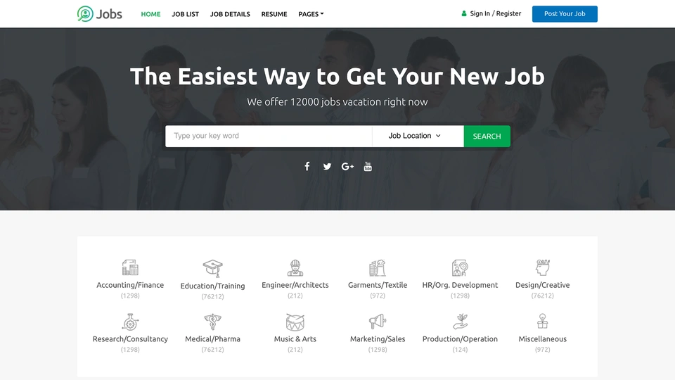 Job Portal Website Templates - WrapBootstrap