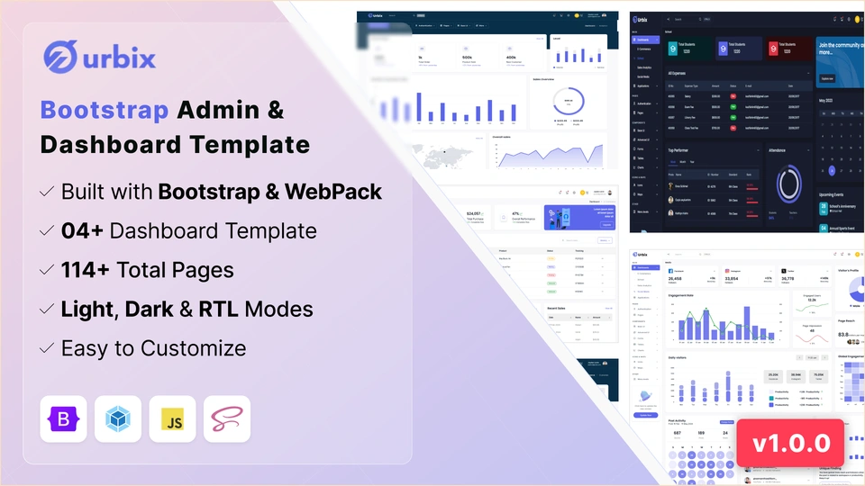 Urbix - Bootstrap Admin & Dashboard Template