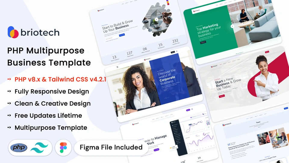 BrioTech - PHP Multipurpose Business Website Template