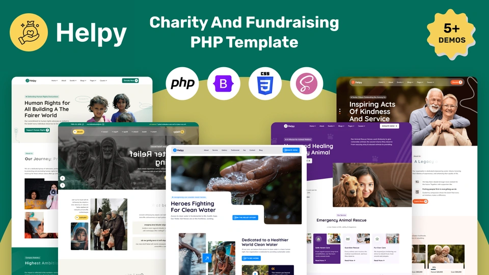 Helpy - Charity and Fundraising PHP Template